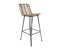 Icons Corner Taburete de Bar Malawi en Rattan con estrutura de