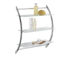 Wenko 15895100 Vermont - Estantería de pared metálica para el baño con 4 repisas