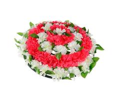 joyMerit Círculo Artificial Corona Crisantemo Funeral Cementerio Arreglos - 1, Individual