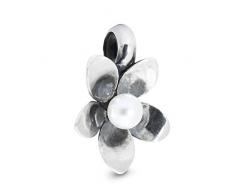 Troll Beads de Mujer Bead Anemone Spacer 925 Plata Perla Color Blanco – tagbe de 00214