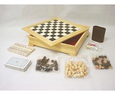 Desconocido MULTIJUEGOS DE Mesa AJEDREZ Damas Domino Cartas BARAJA Dados Backgammon