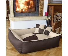 BedDog 2 en 1 colchón para perro MAX QUATTRO XL, 6 colores, cama para perro, sofá para perro, cesta para perro, beige/marron XL