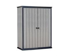 Keter - Cobertizo de jardín exterior Duotech Hight Store, Color gris