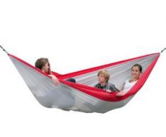 Amazonas (Red-Silver Silk Traveller XXL-Hamaca, Color Gris Rojo, 320x230x2 cm
