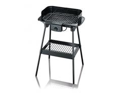 Severin Barbacoa Grill PG 8544 - Barbacoa de Pie, Superficie de Grill, 37 x2 3 cm, 2.300 W, Negro