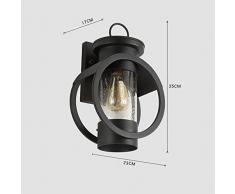 LOSA Retro Creativa Anti-Europea A Prueba De Humedad Lámpara De Pared American Village Puerta De Pared Exterior Cabeza Luz Nueva China Estilo De Hierro Jardín Lámpara 230 * 170 (Mm)