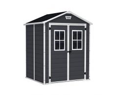 Keter 12 – 938205 Chalet y jardín caseta de Resina Premium 65DD Ant, Antracita, 185 x 152 x 226 cm