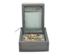 Fuente de Agua Decorativa de Diseño Moderno para Exterior con Luz. Esculturas Resina. Adornos Jardín. 49 x 59 x 71 cm.