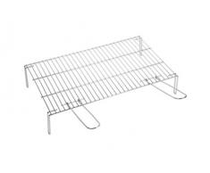 Sauvic 02740 Parrilla Barbacoa Inoxidable 18/8 75 X 40 con Patas, Acero, 75.00x40.00x14.00 cm