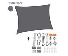 XXJF Toldo Vela De Sombra Toldo Protección UV para Resistente E Lmpermeable,toldo Vela De para Jardín Patio Piscinas Exteriores Jardín (Color : Gray, tamaño : 2.5x3.5m)
