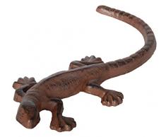 Esschert Design - Escultura de Lagarto para jardín (Acero Fundido), Color marrón