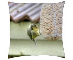 Alimentador del pájaro - Funda de cojín (18