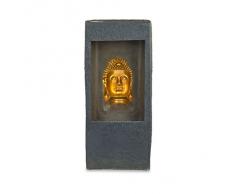Pajoma 15662 fuente Buda dorado con bombilla LED y movimiento-efecto, resina, altura 99 cm