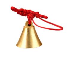 VOSAREA Colgante de Campana de Feng Shui Chino Suministros Mini Campanas Campanilla de Viento con Nudo para Adornos de hogar para Mascotas de Fiesta DIY Decorativo
