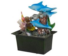 Cascada de agua calmante, efecto de Feng Shui, para interior, para mesa de escritorio, Dauphins