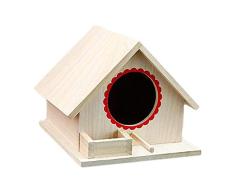 Kitabetty Pajarera de Madera al Aire Libre, Loro a Prueba de Humedad, pájaros pequeños, Nido, casa de pájaros, Jaula de pájaros, decoración para jardín Exterior, Ventana, balcón