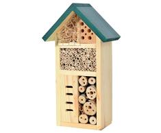 dobar 22648e Insectos Hotel – La Abeja Doradas, Montado de gebautes Insecto, Hogar, Hotel para Abejas Estable de Madera Maciza, Mariquita Casa/wildbien Hotel pequeño, 15 x 8,5 x 25,5 cm