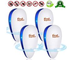 Repelente Ultrasónico de Plagas, BESTZY 2020 Electrónico Ahuyentador Alta Potencia,Control de Plagas para Interiores para Cucarachas, Roedores, Moscas, Hormigas