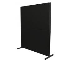 PIQUERAS Y CRESPO Modelo Valdeganga - Biombo separador para oficinas y centros de trabajo, desmontable y con estructura de color negro - Tapizado en tejido ARAN color negro
