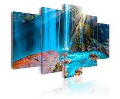 murando - Cuadro 200x100 cm - Cascada - Naturaleza - impresión de 5 Piezas - Material Tejido no Tejido - impresión artística - Imagen gráfica - Decoracion de Pared - Abstracto - c-B-0222-b-m