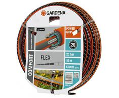 Gardena 18030 10m Por encima del suelo Tela Negro, Naranja - Manguera de jardín (10 m, Por encima del suelo, Negro, Naranja, Tela, 25 bar, 1,3 cm)