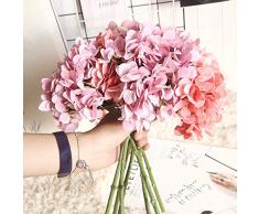 Ordertown Ramo Falso De Estilo Nórdico, 1 Pieza De Arreglo De Flores De Hortensia Artificial DIY Wedding Party Desktop Home Decor champánNone