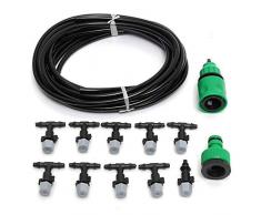 10m 33ft Planta de jardinería Micro Sistema de riego por goteo Patio Atomization Micro Sprinkler Cooling Kit
