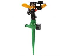 FTVOGUE 360 ° giran Agua de pulverizador de jardín de Yard de riego de Circular – Aspersor para césped al Aire Libre