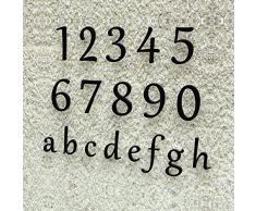 Número de casa no 7 - Fuente: De estilo clásico - Altura: 20 - 30 cm - varios coloures a elegir, RAL 9005 tiefschwarz (schwarz) glänzend, 20 cm