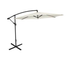 Ultranatura Parasol excéntrico, con manivela, apto como parasol para el jardín o sombrilla, muy grande y estable, beige