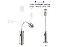 Greenbang Conjunto de luces de barbacoa con LED súper brillante, base magnética y cuello de ganso flexible para asar a la parrilla, ajustable a cualquier gas, carbón de leña, parrilla eléctrica - 1 par