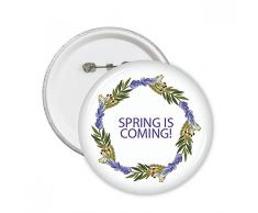 DIYthinker Botón redondo de la guirnalda de la flor azul planta pernos redondos Placa ropa 5Pcs la decoración del regalo Multicolor XXL