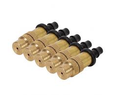 FTVOGUE 5pcs Ajustable Latón Boquilla pulverizadora de Niebla, la aspersor para jardín de riego de riego zerstäubt