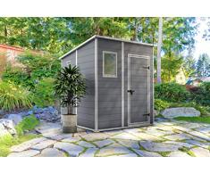 Keter 242787 - Caseta de jardín exterior Manor 6x6, Color gris