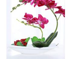 Vosarea Flor de Mesa decoración Color Fucsia orquídea Mariposa Phalaenopsis Flor Artificial salón Flor de Seda