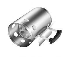 Encendedor de carbón para barbacoa Para encender la parrilla Arrancador Chimenea Chimenea de 28 x 18 cm Plata Chimenea de encendido Chimenea de encendido Parrilla de barbacoa Encendedor