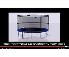 LS-T370-PA12 (A) LifeStyle ProAktiv Cama elástica para jardín 370 cm - Incluye "06.2015 Nueva Extra Strength red de seguridad" TÜV/GS/CE