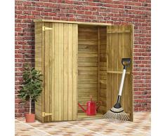 UnfadeMemory Caseta de Jardín Exterior de Madera,Cobertizo Almacenaje de Herramientas,Madera Pino Impregnada (123x50x171cm)