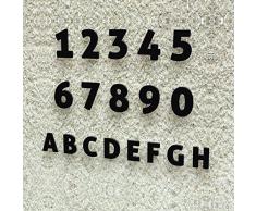 Número de casa no D - Fuente: Lámpara de techo - Altura: 20 - 30 cm - varios coloures a elegir, RAL 9005 tiefschwarz (schwarz) glänzend, 30 cm