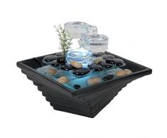 Himalaya Zen Luz SCFV16 - Fuente Interior Negro, 23 x 23 x 20 cm