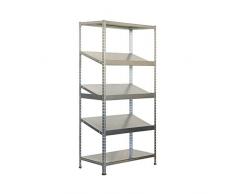 Estantería metálica sin tornillos Simonexpo de 5 estantes Galvanizado Simonrack 2000x1000x500 mms - Estantería de exposición - 200 Kgs de capacidad por estante