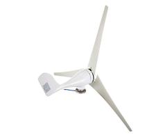 Guellin 1200 W 48V/400W 12V Generador de Turbina Eólica Aerogenerador de 3 palas Generador de Turbina de Viento de Controlador de Carga MPPT Wind Turbine Generator (400W 12V)