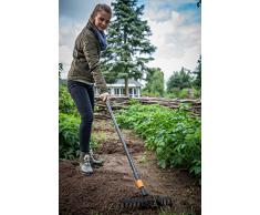 Fiskars 135511 Rastrillo de suelo, Negro/Naranja, ancho 36 cm