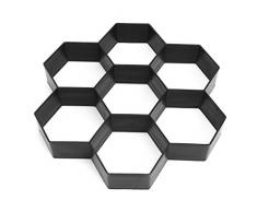 Luluspace - Molde para hormigón, Molde para encofrado, Molde de plástico para hormigón, jardín, Camino, Piedras, Parches de Piedra Natural, adoquines, Placas de terraza, 30 x 30 cm