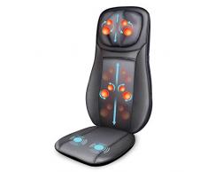SNAILAX Silla de masaje Cojín de masaje de espalda Shiatsu con función de calor - Asiento de masaje para masaje de cuello y espalda para la oficina en el hogar SL233-ES