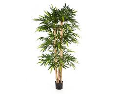 Bambú artificial KISHO XL, 2750 hojas verdes, troncos robustos, 300cm - árbol decorativo - planta oriental - artplants