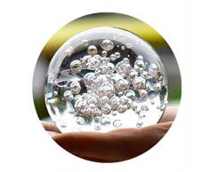 TYGJB Mármoles de Cristal Fuente de Agua Burbuja Bola Feng Shui Bolas de Vidrio Decorativas Hogar Interior Fuente de Agua Figuras (80mm)