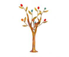 Árbol de oliva de latón Metal y cerámica escultura decorativa hecha a mano, adorno de mesa 30 cm (11,8 cm)