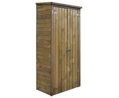 vidaXL Caseta Herramientas Jardín Madera Pino 253x80x170 cm Casetilla Patio Terraza