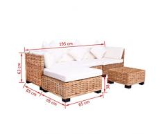 Tidyard Conjunto Muebles de Jardín de Ratán 14 Piezas Sofa Jardin Exterior/Interior Sofas Exterior Jardin Ratan Conjunto Jardin Ratan Estilo Rustico Marrón(Combinable de Diferentes Formas)